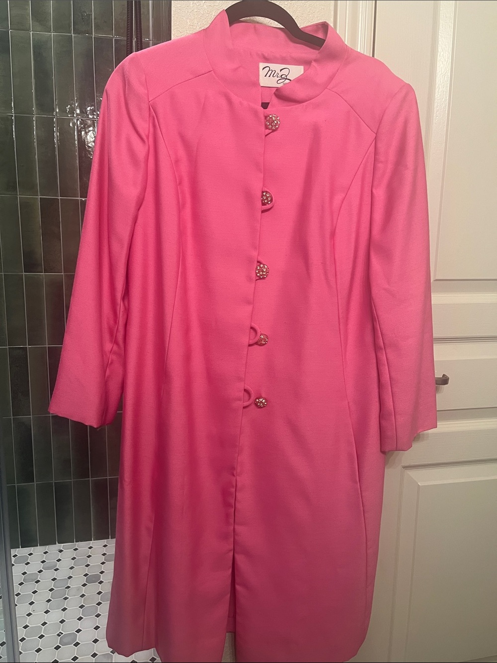 Vintage Mr.Z San Francisco Pink Button-Front Coat